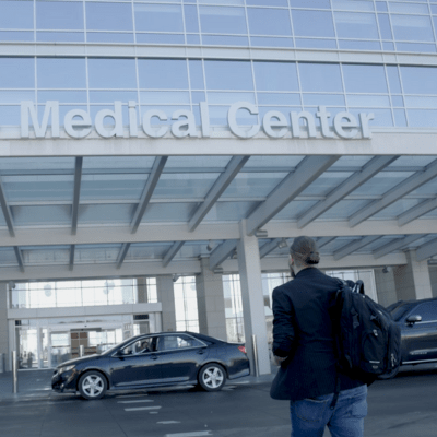 Thumbnail image: Kody Green arrives at the Odyssey Clinic